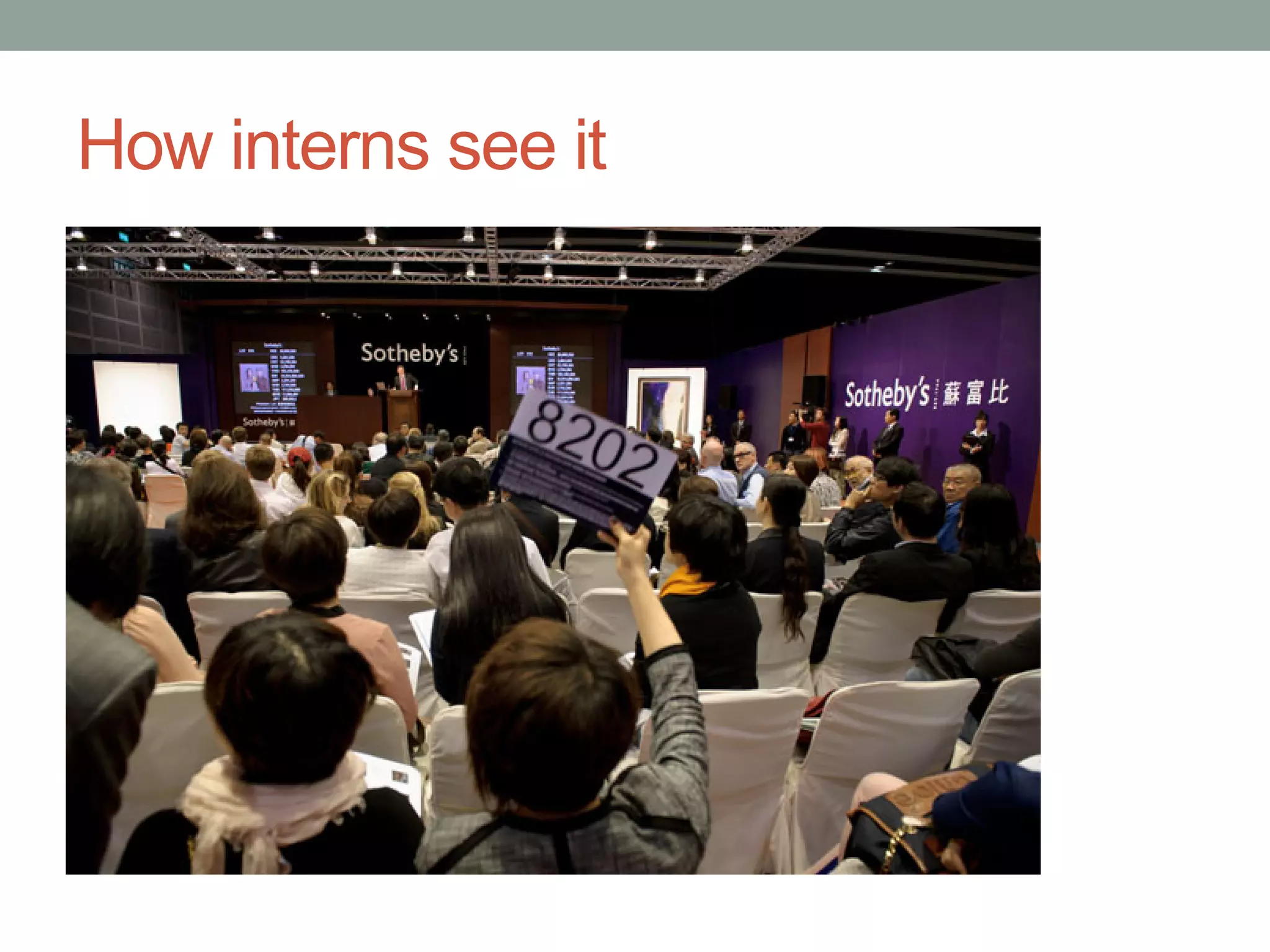 How interns see it
 