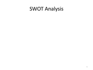 SWOT Analysis
6
 