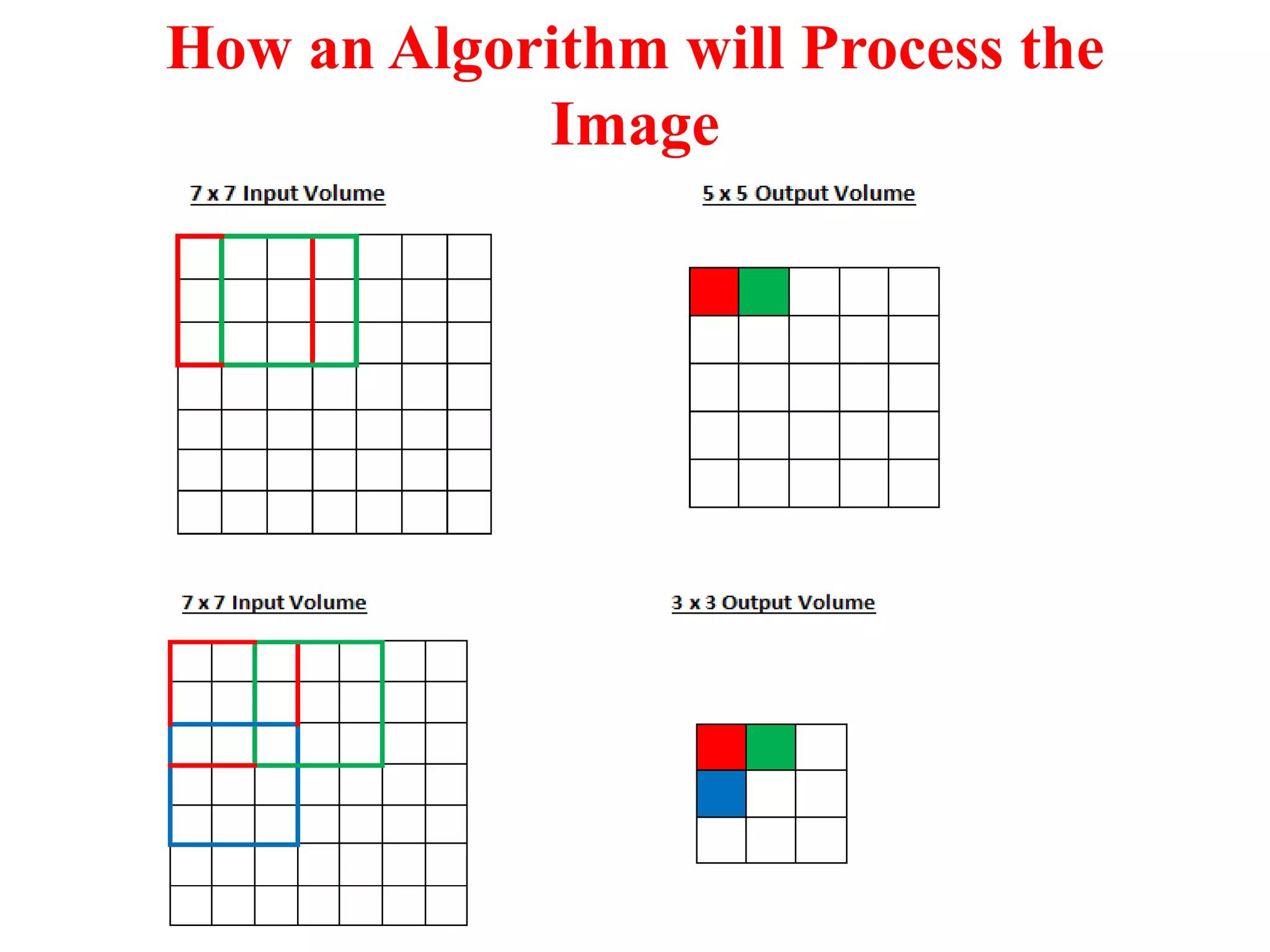 How an Algorithm will Process the
Image
 