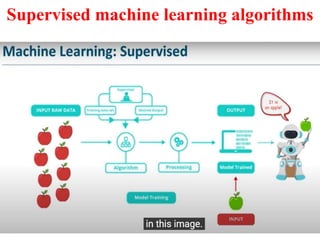 Supervised machine learning algorithms
 
