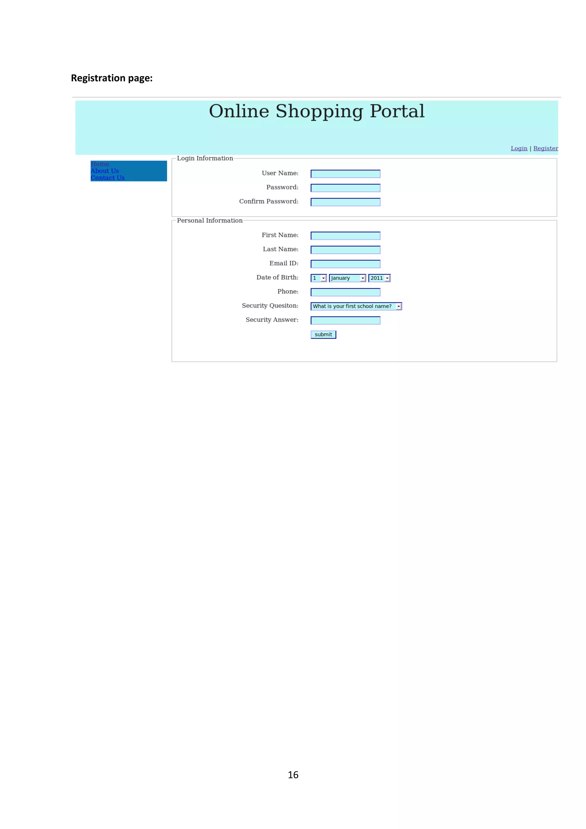 16
Registration page:
 