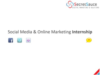 Social Media & Online Marketing  Internship 