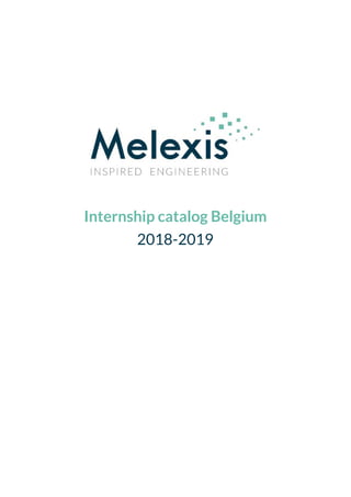 Internship catalog Belgium 
2018-2019 
 