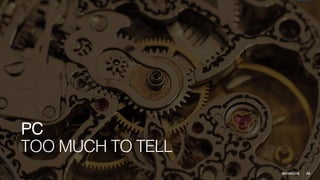 25
TOO MUCH TO TELL
PC
 