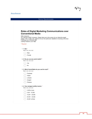 Internship Survey Questions Example Internship f | PDF