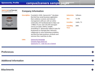 campus2careers sample pages
 