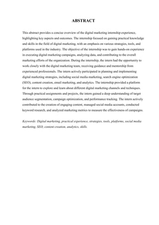 Intern Abstract Internship final Report on Digital marketing.docx