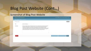 Internship Blog Post Examples Internship final presentation | PPTX