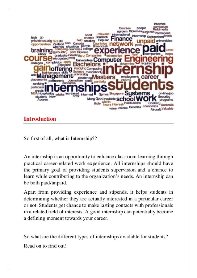how to find interns