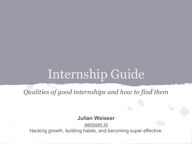 find an internship