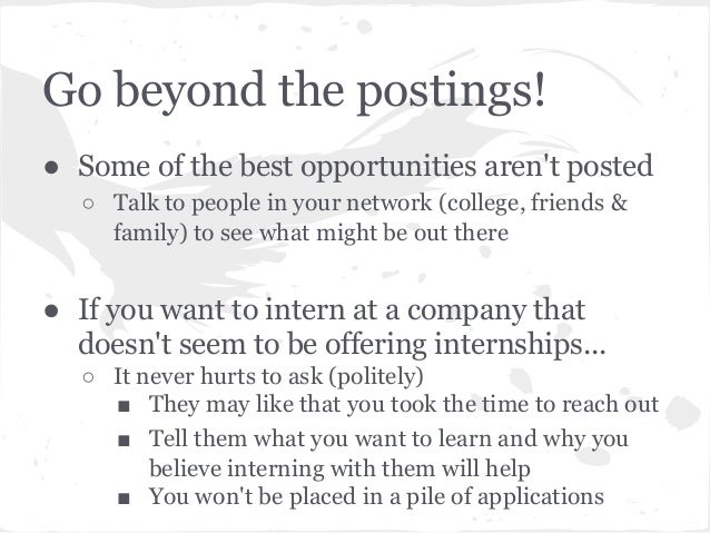 how to intern