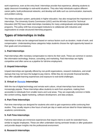 Internship Opportunities in India.pdf for employers | PDF