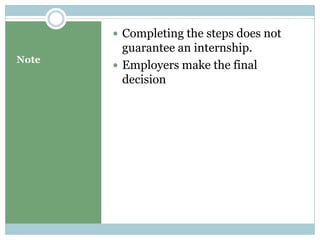 Internship Orientation