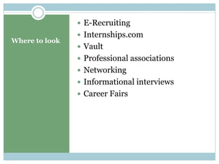 Internship Orientation