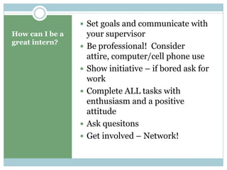 Internship Orientation