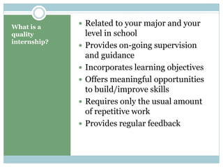 Internship Orientation