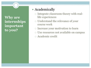 Internship Orientation