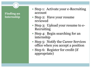 Internship Orientation