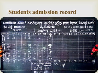 
Students admission record
 
