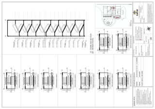 GROUND
FLOOR
+1.050
M
FIRST
FLOOR
+7.840
M
SECOND
FLOOR
+13.920
M
THIRD
FLOOR
+18.025
M
FOURTH
FLOOR
+21.220
M
FIFTH
FLOOR
+24.415
M
TERRACE
FLOOR
+27.610
M
GROUND
LEVEL
+0.00
M
1698
1698
1698
1697
6790
T.O.C
+
2.74
M
LVL
T.O.C
+
4.445M
LVL
T.O.C
+
6.143
M
LVL
01
02
03
04
05
06
07
08
09
10
11
12
13
14
15
16
17
18
19
20
21
22
23
24
25
26
27
28
29
30
31
32
33
T.O.C
+
9.360
M
LVL
T.O.C
+
10.880M
LVL
T.O.C
+
12.400
M
LVL
34
35
36
37
38
39
40
41
42
43
44
1520
1520
1520
6080
1520
45
46
47
48
49
50
51
52
53
54
55
56
57
58
59
60
61
62
63
64
65
66
67
68
69
70
71
72
73
74
75
76
77
78
79
80
81
82
83
84
85
86
87
88
89
90
91
92
93
94
95
96
97
98
99
100
101
102
103
104
105
106
107
108
109
T.O.C
+
15.726
M
LVL
T.O.C
+
16.219M
LVL
1806
493
1806
4105
3195
110
111
112
113
114
115
116
117
118
119
120
121
122
123
124
125
126
127
128
129
130
131
132
133
134
135
136
137
138
139
140
141
142
143
144
145
146
147
148
149
150
151
152
153
154
155
156
157
158
159
160
161
162
163
164
165
166
167
168
169
170
171
172
P
N
3195
3195
1675
1521
1674
T.O.C
+
19.70
M
LVL
T.O.C
+
22.895
M
LVL
T.O.C
+
26.090
M
LVL
1521
1675
1520
RISERS
TREAD
300
WIDE
1500
WIDE
FLIGHT
WIDTH
44+40+25+21+21+21
=
172
RISERS
STAIRCASE
SCHEDULE
:
UP
D2
GROUND
FLOOR
PLAN
@
+1.05M
LVL
P
04
05
06
07
08
09
11
10
12
22
21
20
18
19
17
16
15
14
13
02
03
01
UP
GROUND
FLOOR
PLAN
@
+4.445M
LVL
26
27
28
29
30
31
32
33
34
44
43
42
41
40
39
38
37
36
35
24
25
23
A
A
UP
D2
FIRST
FLOOR
PLAN
@
+7.840M
LVL
48
49
50
51
52
53
54
56
64
63
62
61
60
59
58
57
46
47
45
A
UP
FIRST
FLOOR
PLAN
@
+10.880M
LVL
67
68
69
70
71
72
73
74
75
84
83
82
81
80
79
78
77
76
65
66
A
1500
300
300
300
300
300
300
300
300
300
300
1500
6000
1500
1500
3000
1500 1500
3000
1500
3000
3000
N
5
6
P
N
5
6
P
N
5
6
P
N
5
6
1500
300
300
300
300
300
300
300
300
300
300
3000
1500
1500
1500
1800
6000
2700
300
300
300
300
300
300
300
300
300
55
3000
1500
1500
1500
1800
6000
2700
300
300
300
300
300
300
300
300
300
UP
D2
SECOND
FLOOR
PLAN
@
+13.920M
LVL
P
88
89
90
91
92
93
95
94
99
109
108
107
105
106
104
103
102
101
100
86
87
85
A
1500
300
300
300
300
300
300
300
300
300
300
1500
6000
1500
1500
3000
3000
N
5
6
UP
D2
THIRD
FLOOR
PLAN
@
+18.025M
LVL
114
115
116
117
118
119
120
122
130
129
128
127
126
125
124
123
112
113
111
A
P
N
5
6
3000
1500
1500
1500
1800
6000
2700
300
300
300
300
300
300
300
300
300
121
110
96
97
98
UP
D2
FOURTH
FLOOR
PLAN
@
+21.220M
LVL
135
136
137
138
139
140
141
143
151
150
149
148
147
146
145
144
133
134
132
A
P
N
5
6
3000
1500
1500
1500
1500
3000
300
300
300
300
300
300
300
300
300
142
131
UP
D2
FIFTH
FLOOR
PLAN
@
+24.415M
LVL
156
157
158
159
160
161
162
164
172
171
170
169
168
167
166
165
154
155
153
A
P
N
5
6
3000
1500
1500
1500
1500
6000
3000
300
300
300
300
300
300
300
300
300
163
152
DN
D2
TERRACE
FLOOR
PLAN
@
+27.610M
LVL
172
171
170
169
168
167
166
165
A
P
N
5
6
3000
1500
1500
1500
1500
6000
3000
300
300
300
300
300
300
300
300
300
300
1500
2700
1800
300
300
300
300
300
300
300
300
300
1500
2700
1800
300
300
300
300
300
300
300
300
300
1500
2700
1800
300
300
300
300
300
300
300
300
300
300
300
RITHESH
HOTEL
KEYPLAN
RITHESH
HOTEL
STAIRCASE
SECTION
301
01
STAIRCASE
SECTION
09
SIGNATURE.
:
ARCHITECTS:
DRAWN
BY:
CHECKED
BY
:
DRAWINGS
AND
ALLIED
DOCUMENTS
ARE
THE
PROPERTY
OF
KARYAE
DESIGN
STUDIO
LLP.
THE
SAME
CANNOT
BE
REPRODUCED,
COPIED
IN
WHOLE
OR
IN
PART
WITHOUT
PRIOR
EXPRESSED
CONSENT
FROM
STAKEHOLDERS
AT
KARYAE
DESIGN
STUDIO
LLP.
THESE
DRAWINGS
CANNOT
BE
HANDED
OVER
TO
A
THIRD
PARTY
OR
USED
FOR
ANY
PURPOSE,
OTHER
THAN
THAT
FOR
WHICH
IT
HAS
BEEN
LOANED.
AFTER
FULFILLING
THE
PURPOSE
OF
ISSUE
THE
DRAWINGS
SHALL
BE
RETURNED
TO
THE
ARCHITECT
.
New.no.4
(old
no.38),
First
Floor,
5th
Cross,
11th
Main
Rd,
Vasanth
Nagar,
Bengaluru,
Karnataka
560052
D
E
S
I
G
N
S
T
U
D
I
O
SUPRIYA
K
PRIYA
M
T
ORIENTATION:
SCALE:
SHEET
NO:
NOT
TO
SCALE
DRAWING
STATUS:
FOR
CO-ORDINATION
WORKING
/
TENDER
PURPOSE
GOOD
FOR
CONSTRUCTION
SCHEMATIC
/
FOR
APPROVAL
SHOP
DRAWING
PURPOSE
CLIENT:
PROJECT:
DRAWING
TITLE:
PROPOSED
HOTEL
AT
JAGDALPUR,
CHATTISGARH.
M/S.
KK
PROJECTS
INDIA
PVT
LTD.,
N
S
W
E
1.
ALL
DIMENSIONS
ARE
IN
MILLIMETERS
AND
ARE
FINISHED
DIMENSIONS
UNLESS
OTHER
WISE
SPECIFIED
2.
ALL
LEVELS
ARE
IN
MILLIMETERS
AND
ARE
UNFINISHED
DIMENSIONS
UNLESS
OTHER
WISE
SPECIFIED
3.
DO
NOT
SCALE
THE
DRAWING.
FOLLOW
WRITTEN
DIMENSIONS
ONLY
4.
ANY
DISCREPANCY
IN
THE
DRAWING
SHOULD
BE
BROUGHT
TO
THE
NOTICE
OF
THE
ARCHITECT/DESIGNER
BEFORE
EXECUTION
5.
REFER
STRUCTURAL
DRAWING
FOR
R.C.C.
DETAILS.
6.
REFER
DETAIL
DRAWINGS
FOR
DOOR,
WINDOW,STRUCTURE,HANDLE,STARICASE,TOILET
LAYOUT.ETC
7.
FLOOR
FINISH
OF
50MM
THICKNESS
IS
ASSUMED
UNLESS
OTHERWISE
MENTIONED
8.
READ
THIS
DRG
IN
CONJUCTION
WITH
STRUCTURAL,ARCHITECTURAL
AND
SERVICES
DRAWINGS.
GENERAL
NOTE:
1
2
3
4
6
7
8
10
12
13
15
16
11
14
GUEST/
BANQUET
LIFT
02
GUEST/
BANQUET
LIFT
01
SERV
LIFT
01
GUEST
LIFT
01
SERV
LIFT
02
GUEST
LIFT
02
LANDSCAPED
WATERBODY
14.35M
X
9.78M
BAR
138.60
Smt
ALL
DAY
DINING
283.25
Smt
OUTDOOR
SEATING
700
SFT
RECEPTION
LOBBY
43'0"
X
26'6"
MAIN
KITCHEN
1400
SFT
PORTE
COCHERE
BANQUET
ENTRY
10'0"
WIDE
CORRIDOR
20'0"
WIDE
DECK
WATERBODY
12'6"
X
16'6"'
WATERBODY
12'6"
X
16'6"'
SHOWER
W.C
SHOWER
CHANGE
W.C
ANTE
LOCKERS
CHANGE
SHOWER
ANTE
W.C
LOCKERS
TEA
LOUNGE
MALE
TOILET
ANTE
EWC-2
EWC-1
FEMALE
TOILET
ANTE
EWC-3
URINALS
EWC-2
EWC-1
FEMALE
CH.ROOM
MALE
CH.ROOM
HANDICAP
TOILET
SHOW
KITCHEN
700
SFT
LVL
+
0.60
M
LVL
+1.05
M
SWIMMING
POOL
SUNKEN
BAR
UP
GLAZING
TO
DETAIL
GLAZING
TO
DETAIL
GLAZING
TO
DETAIL
TILE
DROP
TILE
DROP
 