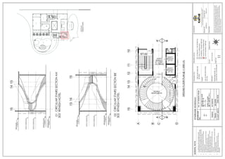 W3
GD
D2
LD 1
LD 1
GUEST/
BANQUET
LIFT 02
GUEST/
BANQUET
LIFT 01
DOUBLE
HEIGHT ABOVE
GUEST/
BANQUET
LIFT LOBBY -
02
ST-02
UP
LVL +1.05 M
FHC
1.2x0.9m
duct
A
B
C
D
15
14
13
12
11
10
A
A'
GROUND
FLOOR
PLAN
@
+1.05M
LVL
R
4
2
3
5
7910
9134
7488
5986
15596
1015
400
1012
415
7489
8701
6500
2986
8490
8711
1
2
3
4
5
6
7
8
9
1
0
1
1
1
2
13
14
15
1
6
1
7
1
8
1
9
2
0
2
1
2
2
2
3
24
25
26
2
7
2
9
30
31
32
33
34
35
36
37
38
39
40
41
42
43
4
4
2
8
NO.
STAIRCASE
SCHEDULE
:
GROUND
FLOOR
(@
+1.05
M.
LVL.)
TO
FIRST
FLOOR
(@
+7.650
M.
LVL.)
ST
-
01
STAIRCASE
NO.
OF
RISERS
FROM
44
RISERS
RISERS
TREAD
300
WIDE
FLIGHT
WIDTH
1800
WIDE
1800
GROUND
FLOOR
+1.050
M
FIRST
FLOOR
+7.650
M
GROUND
LEVEL
+0.00
M
T.O.C
+
3.45
M
LVL
T.O.C
+
5.25
M
LVL
2400
6600
1800
1
2
3
4
5
6
7
8
9
10
11
12
13
14
15
16
17
18
19
20
21
22
23
24
25
26
27
28
29
30
31
32
33
34
35
36
37
38
39
40
41
42
43
44
2400
6600
GROUND
FLOOR
+1.050
M
FIRST
FLOOR
+7.650
M
GROUND
LEVEL
+0.00
M
T.O.C
+
3.45
M
LVL
T.O.C
+
5.25
M
LVL
1800
23
1
2
3
4
5
6
7
8
9
10
11
12
13
14
15
16
17
18
19
20
21
22
24
25
26
27
28
29
30
31
32
33
34
35
36
37
38
39
40
41
42
43
44
B'
B
15
14
13
15
14
13
CIRCULAR
STAIRCASE
SECTION
11
SIGNATURE.
:
ARCHITECTS:
DRAWN
BY:
CHECKED
BY
:
DRAWINGS
AND
ALLIED
DOCUMENTS
ARE
THE
PROPERTY
OF
KARYAE
DESIGN
STUDIO
LLP.
THE
SAME
CANNOT
BE
REPRODUCED,
COPIED
IN
WHOLE
OR
IN
PART
WITHOUT
PRIOR
EXPRESSED
CONSENT
FROM
STAKEHOLDERS
AT
KARYAE
DESIGN
STUDIO
LLP.
THESE
DRAWINGS
CANNOT
BE
HANDED
OVER
TO
A
THIRD
PARTY
OR
USED
FOR
ANY
PURPOSE,
OTHER
THAN
THAT
FOR
WHICH
IT
HAS
BEEN
LOANED.
AFTER
FULFILLING
THE
PURPOSE
OF
ISSUE
THE
DRAWINGS
SHALL
BE
RETURNED
TO
THE
ARCHITECT
.
New.no.4
(old
no.38),
First
Floor,
5th
Cross,
11th
Main
Rd,
Vasanth
Nagar,
Bengaluru,
Karnataka
560052
D
E
S
I
G
N
S
T
U
D
I
O
SUPRIYA
K
PRIYA
M
T
ORIENTATION:
SCALE:
SHEET
NO:
NOT
TO
SCALE
DRAWING
STATUS:
FOR
CO-ORDINATION
WORKING
/
TENDER
PURPOSE
GOOD
FOR
CONSTRUCTION
SCHEMATIC
/
FOR
APPROVAL
SHOP
DRAWING
PURPOSE
CLIENT:
PROJECT:
DRAWING
TITLE:
PROPOSED
HOTEL
AT
JAGDALPUR,
CHATTISGARH.
M/S.
KK
PROJECTS
INDIA
PVT
LTD.,
N
S
W
E
1.
ALL
DIMENSIONS
ARE
IN
MILLIMETERS
AND
ARE
FINISHED
DIMENSIONS
UNLESS
OTHER
WISE
SPECIFIED
2.
ALL
LEVELS
ARE
IN
MILLIMETERS
AND
ARE
UNFINISHED
DIMENSIONS
UNLESS
OTHER
WISE
SPECIFIED
3.
DO
NOT
SCALE
THE
DRAWING.
FOLLOW
WRITTEN
DIMENSIONS
ONLY
4.
ANY
DISCREPANCY
IN
THE
DRAWING
SHOULD
BE
BROUGHT
TO
THE
NOTICE
OF
THE
ARCHITECT/DESIGNER
BEFORE
EXECUTION
5.
REFER
STRUCTURAL
DRAWING
FOR
R.C.C.
DETAILS.
6.
REFER
DETAIL
DRAWINGS
FOR
DOOR,
WINDOW,STRUCTURE,HANDLE,STARICASE,TOILET
LAYOUT.ETC
7.
FLOOR
FINISH
OF
50MM
THICKNESS
IS
ASSUMED
UNLESS
OTHERWISE
MENTIONED
8.
READ
THIS
DRG
IN
CONJUCTION
WITH
STRUCTURAL,ARCHITECTURAL
AND
SERVICES
DRAWINGS.
GENERAL
NOTE:
RITHESH
HOTEL
CIRCULAR
STAIRS
SECTION
AA'
303
01
RITHESH
HOTEL
CIRCULAR
STAIRS
SECTION
BB'
303
02
1
2
3
4
6
7
8
10
12
13
15
16
11
14
GUEST/
BANQUET
LIFT
02
GUEST/
BANQUET
LIFT
01
SERV
LIFT
01
GUEST
LIFT
01
SERV
LIFT
02
GUEST
LIFT
02
LANDSCAPED
WATERBODY
14.35M
X
9.78M
BAR
138.60
Smt
ALL
DAY
DINING
283.25
Smt
OUTDOOR
SEATING
700
SFT
RECEPTION
LOBBY
43'0"
X
26'6"
MAIN
KITCHEN
1400
SFT
PORTE
COCHERE
BANQUET
ENTRY
10'0"
WIDE
CORRIDOR
20'0"
WIDE
DECK
WATERBODY
12'6"
X
16'6"'
WATERBODY
12'6"
X
16'6"'
SHOWER
W.C
SHOWER
CHANGE
W.C
ANTE
LOCKERS
CHANGE
SHOWER
ANTE
W.C
LOCKERS
TEA
LOUNGE
MALE
TOILET
ANTE
EWC-2
EWC-1
FEMALE
TOILET
ANTE
EWC-3
URINALS
EWC-2
EWC-1
FEMALE
CH.ROOM
MALE
CH.ROOM
HANDICAP
TOILET
SHOW
KITCHEN
700
SFT
LVL
+
0.60
M
LVL
+1.05
M
SWIMMING
POOL
SUNKEN
BAR
UP
GLAZING
TO
DETAIL
GLAZING
TO
DETAIL
GLAZING
TO
DETAIL
TILE
DROP
TILE
DROP
RITHESH
HOTEL
KEYPLAN
 