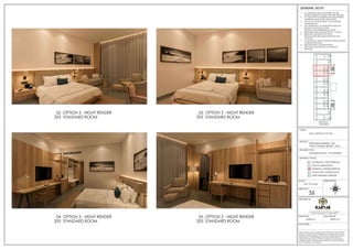 56
SAS CAPITALS PVT LTD..,
PROPOSED INTERIORS FOR
VOB AT MADHELI RESORT , MALE
1. ALL DIMENSIONS ARE IN MILLIMETERS AND ARE
FINISHED DIMENSIONS UNLESS OTHER WISE SPECIFIED
2. ALL LEVELS ARE IN MILLIMETERS AND ARE UNFINISHED
DIMENSIONS UNLESS OTHER WISE SPECIFIED
3. DO NOT SCALE THE DRAWING. FOLLOW WRITTEN
DIMENSIONS ONLY
4. ANY DISCREPANCY IN THE DRAWING SHOULD BE
BROUGHT TO THE NOTICE OF THE
ARCHITECT/DESIGNER BEFORE EXECUTION
5. REFER STRUCTURAL DRAWING FOR R.C.C. DETAILS.
6. REFER DETAIL DRAWINGS FOR DOOR,
WINDOW,STRUCTURE,HANDLE,STARICASE,TOILET
LAYOUT.ETC
7. FLOOR FINISH OF 50MM THICKNESS IS ASSUMED UNLESS
OTHERWISE MENTIONED
8. READ THIS DRG IN CONJUCTION WITH
STRUCTURAL,ARCHITECTURAL AND SERVICES
DRAWINGS.
GENERAL NOTE:
ORIENTATION:
SCALE:
SHEET NO:
NOT TO SCALE
DRAWING STATUS:
FOR CO-ORDINATION
WORKING / TENDER PURPOSE
GOOD FOR CONSTRUCTION
SCHEMATIC / FOR APPROVAL
SHOP DRAWING PURPOSE
DRAWING TITLE:
PROJECT:
CLIENT:
SIGNATURE. :
ARCHITECTS:
DRAWN BY: CHECKED BY :
DRAWINGS AND ALLIED DOCUMENTS ARE THE PROPERTY OF KARYAE DESIGN
STUDIO LLP. THE SAME CANNOT BE REPRODUCED, COPIED IN WHOLE OR IN
PART WITHOUT PRIOR EXPRESSED CONSENT FROM STAKEHOLDERS AT KARYAE
DESIGN STUDIO LLP. THESE DRAWINGS CANNOT BE HANDED OVER TO A
THIRD PARTY OR USED FOR ANY PURPOSE, OTHER THAN THAT FOR WHICH IT
HAS BEEN LOANED. AFTER FULFILLING THE PURPOSE OF ISSUE THE DRAWINGS
SHALL BE RETURNED TO THE ARCHITECT .
New.no.4 (old no.38), First Floor, 5th Cross, 11th Main Rd,
Vasanth Nagar, Bengaluru, Karnataka 560052
D E S I G N S T U D I O
SUPRIYA K PRIYA M T
N
S
W
E
CORRIDOR
BATHROOM
BALCONY
BEDROOM
1
D1
D2
D1
D1
SD1
V1
SHW
WC
V1
V1
V1
V1
V1
V1
V1
V1
V1
V1
V1
V1
V1
D1
D1
D1
D1
D1
D1
D1
D3
D3
D3
D3
D3
D3
D3
D3
D3
D3
D3
D3
D3
D3
D3
D3
D2
D4
D4
D4
D4
D1
SD1
SD1
SD1
SD1
SD1
SD1
SD1
SD1
SD1
SD1
SD1
SHW
WC
BEDROOM
2
BEDROOM
3
BEDROOM
4
BEDROOM
5
BEDROOM
6
BEDROOM
7
BEDROOM
8
BEDROOM
9
BEDROOM
10
PWDR
BALCONY
BALCONY
BALCONY
BALCONY
BALCONY
BALCONY
BALCONY
BALCONY
BALCONY
BATHROOM
BATHROOM
BATHROOM
LIVING
01
D1
UP
UP
41.13m²
LIVING
02
23.98m²
22.75m²
22.75m²
22.75m²
22.75m²
22.75m²
22.75m²
22.75m²
41.13m²
23.98m²
1.46m²
1.40m²
17.03m²
SHW
WC
1.46m²
1.40m²
17.03m²
2.54m²
PWDR
2.54m²
1.85m²
1.85m²
WC
WC
1.85m²
1.85m²
WC
WC
1.85m²
1.85m²
WC
WC
1.85m²
1.85m²
WC
2.22m²
SHW
2.22m²
SHW
2.22m²
SHW
2.22m²
SHW
2.22m²
SHW
2.22m²
SHW
2.22m²
SHW
2.22m²
16.21m²
7.98m²
7.98m²
7.98m²
7.98m²
7.98m²
7.98m²
7.98m²
16.21m²
9.66m²
9.66m²
BATHROOM
BATHROOM
9.66m²
9.66m²
BATHROOM
BATHROOM
9.66m²
9.66m²
BATHROOM
BATHROOM
9.66m²
9.66m²
56.67m²
PORCH
VOB GR.FL
KEYPLAN
STANDARD ROOM - OP 3 RENDER
STANDARD ROOM
OPTION 3 - NIGHT RENDER
203
02
STANDARD ROOM
OPTION 3 - NIGHT RENDER
203
03
STANDARD ROOM
OPTION 3 - NIGHT RENDER
203
04
STANDARD ROOM
OPTION 3 - NIGHT RENDER
203
05
 