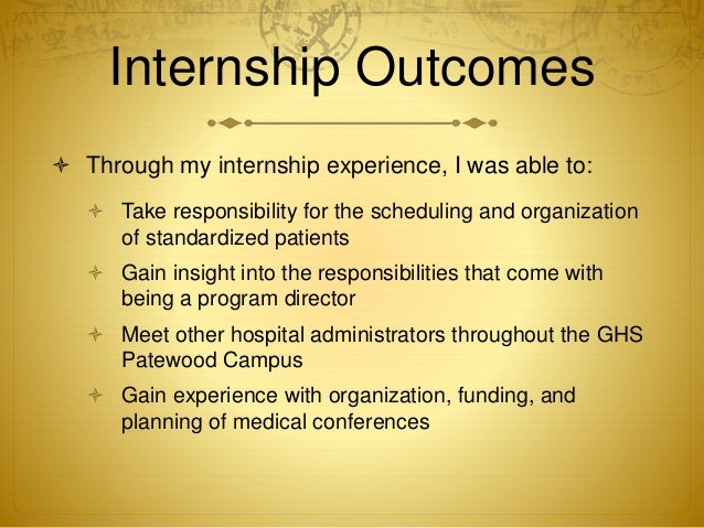 Hlth 4200 Internship Powerpoint