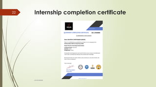 internship report on ui ux design for internship 4 weeks | PPTX