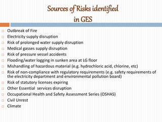 Study to Identify and Rectify Potential Risks in General Engineering ...