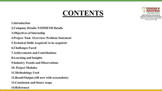 iNTERNSHIP PPT Format for engineering students and other learning ...