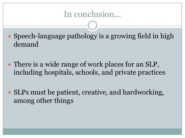 speech pathology career
