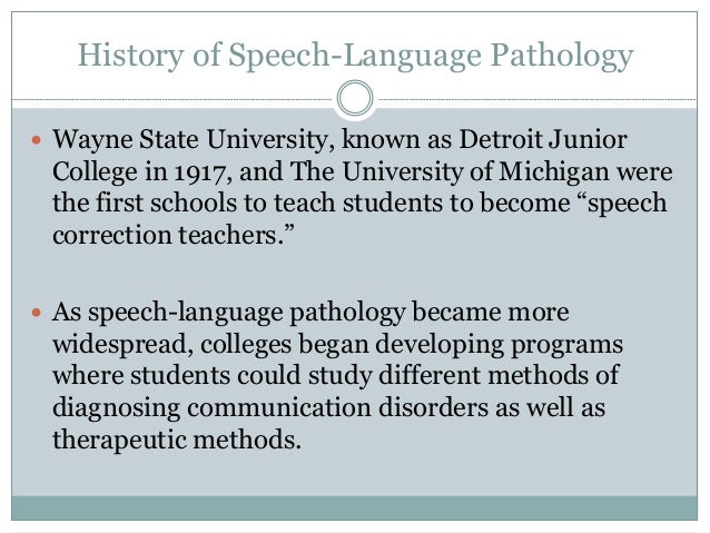 speech pathology career