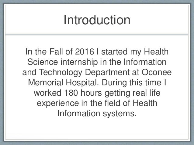 ghs internship presentation my chart ghs