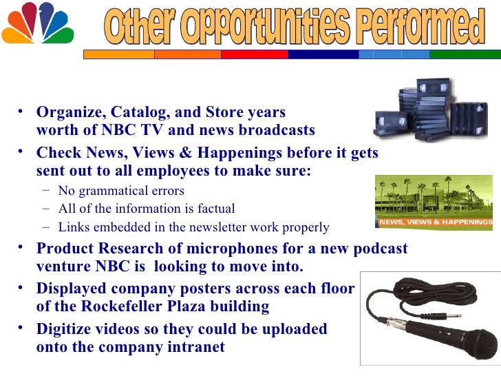 NBC Internship Presentation