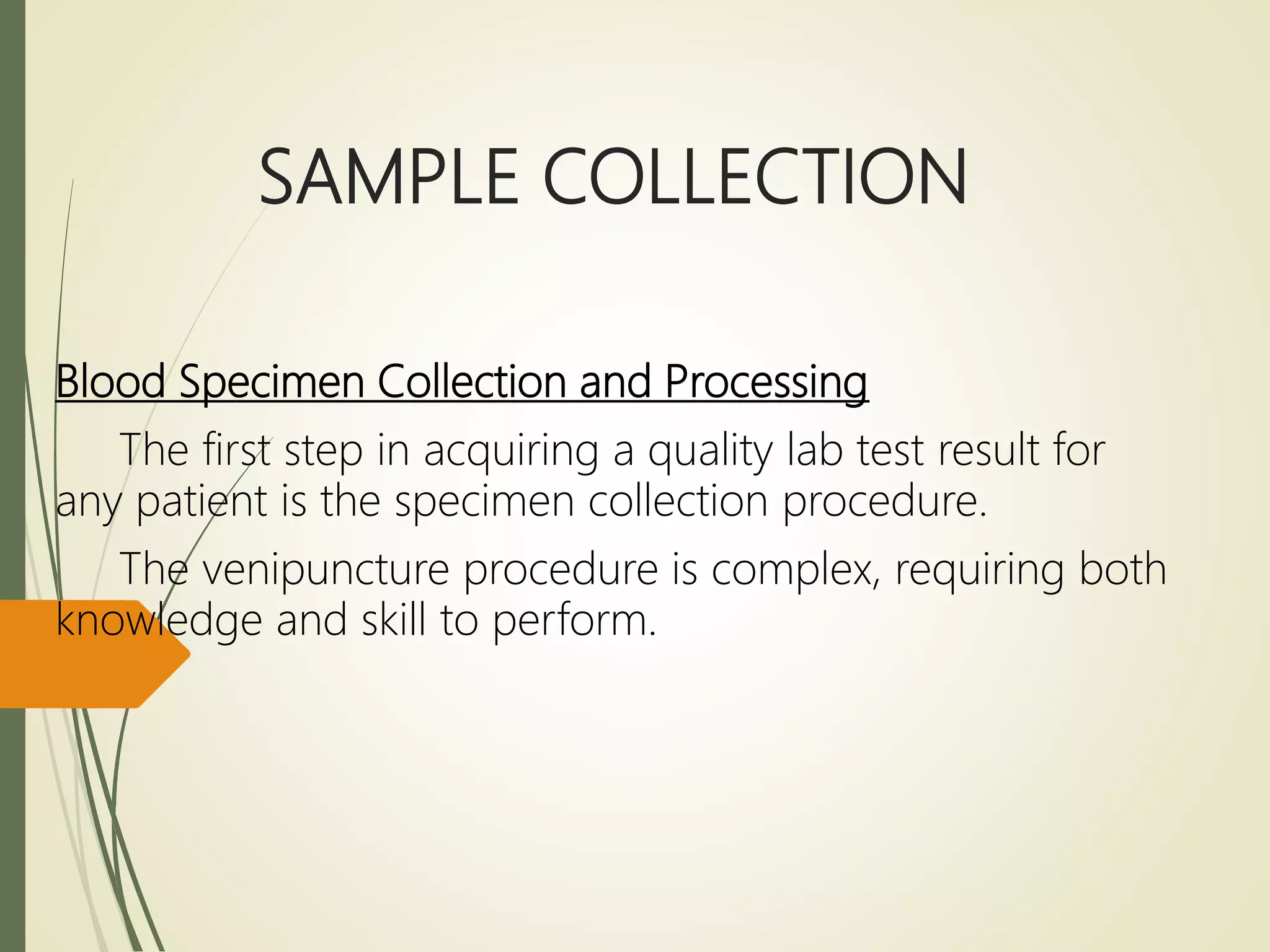 Laboratory Blood/ Specimen collection PPT