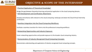 cloud virtual internship presentation of glbitm | PPTX