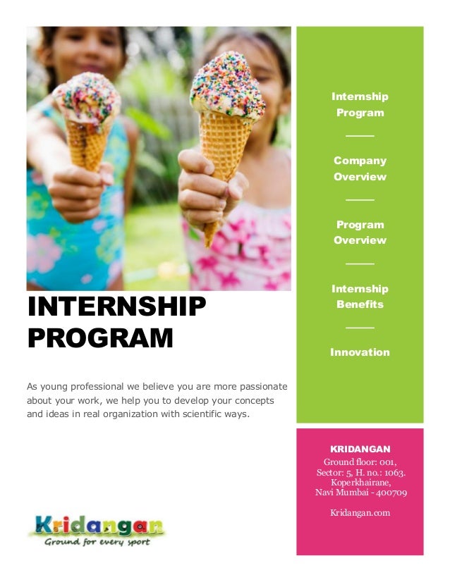 Sports writer & social media Internship program brochure