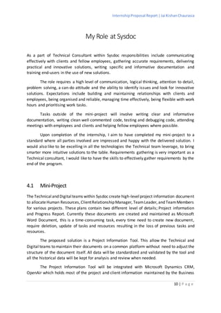 Internship project proposal report | DOCX
