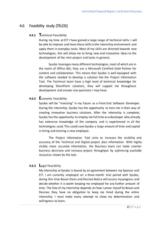 Internship project proposal report | DOCX