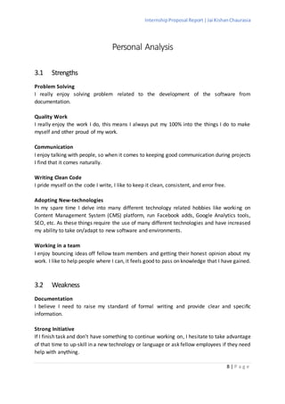 Internship project proposal report | DOCX