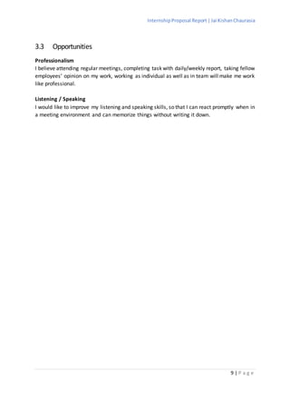 Internship project proposal report | DOCX