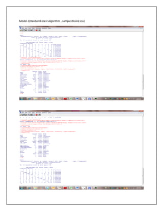 Model-3(RandomForest Algorithm , sample=train2.csv)
 