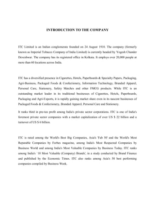 Marketing strategies of ITC ciggarettes | PDF