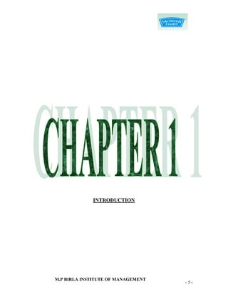 INTRODUCTION




M.P BIRLA INSTITUTE OF MANAGEMENT
                                    -5-
 