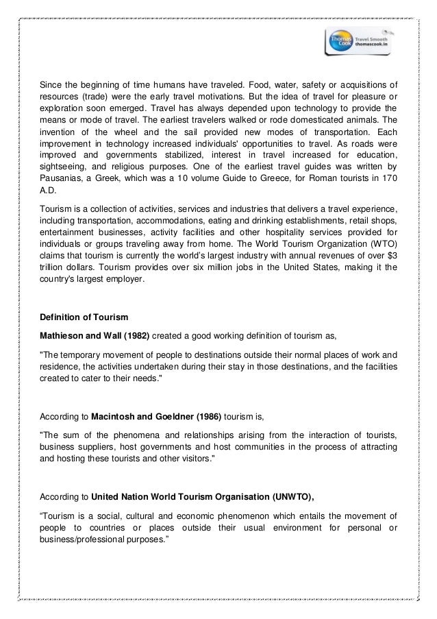 Internship Report Thomas Cook India Ltd - 