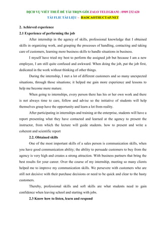Internship Report Faculty Of Foreign Language | DOC