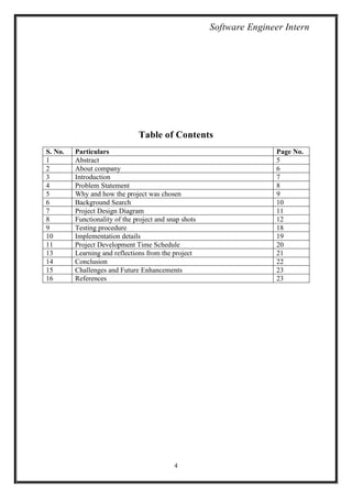 Computer Science Internship Report PDF Leena AI | PDF