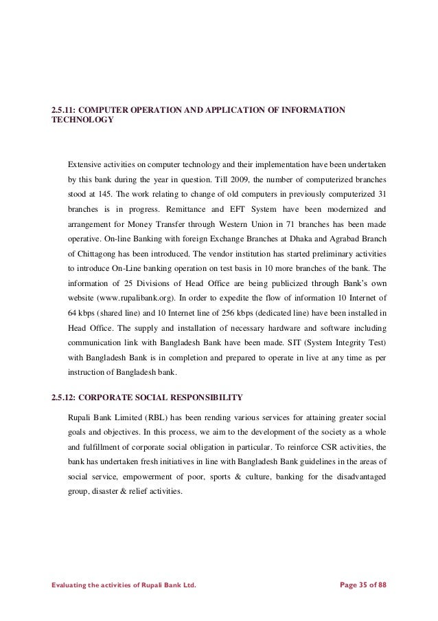 internship report on performance evaluation of national bank ltd of bangladesh This is to certify that the internship report on al-arafah islami bank ltd titled “overall banking system of al-arafah islami bank ltd” is prepared by radauana chowdhury for the partial fulfillment of bba program with concentration on human resource management (hrm) from stamford universitybangladesh this report is an original. internship report on performance evaluation of national bank ltd of bangladesh This is to certify that the internship report on al-arafah islami bank ltd titled “overall banking system of al-arafah islami bank ltd” is prepared by radauana chowdhury for the partial fulfillment of bba program with concentration on human resource management (hrm) from stamford universitybangladesh this report is an original.