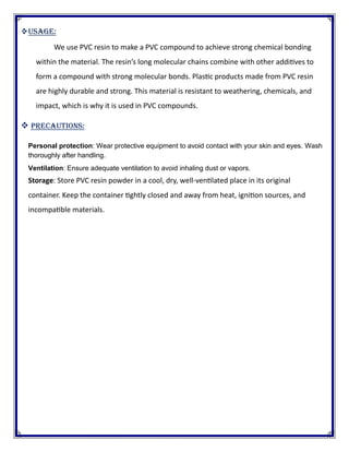 Pvc Reput Internship report | PVC Compounding plant | Pakistan cable limited ...