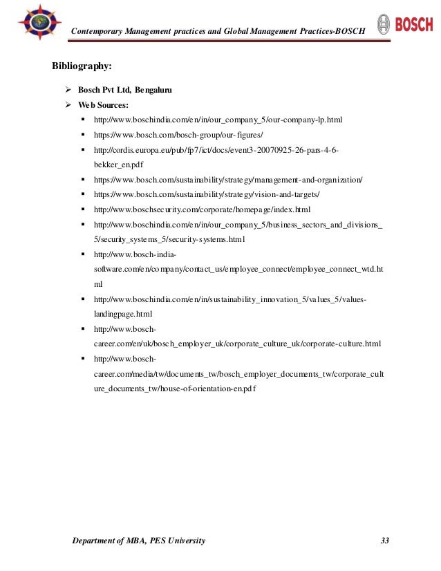 Internship Report On Contemporary Management Practices And Global Ma